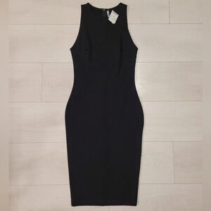 Cefian Thick Black Bodycon Dress